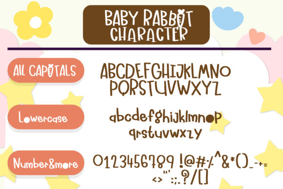 Baby Rabbit Kid Font PNG with transparent background - Preview 1