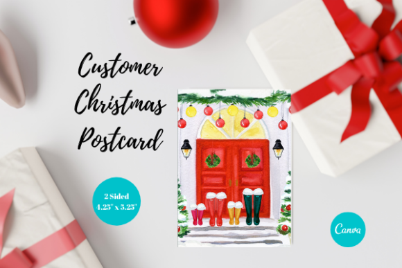 Business Christmas Postcard,Canva, 4