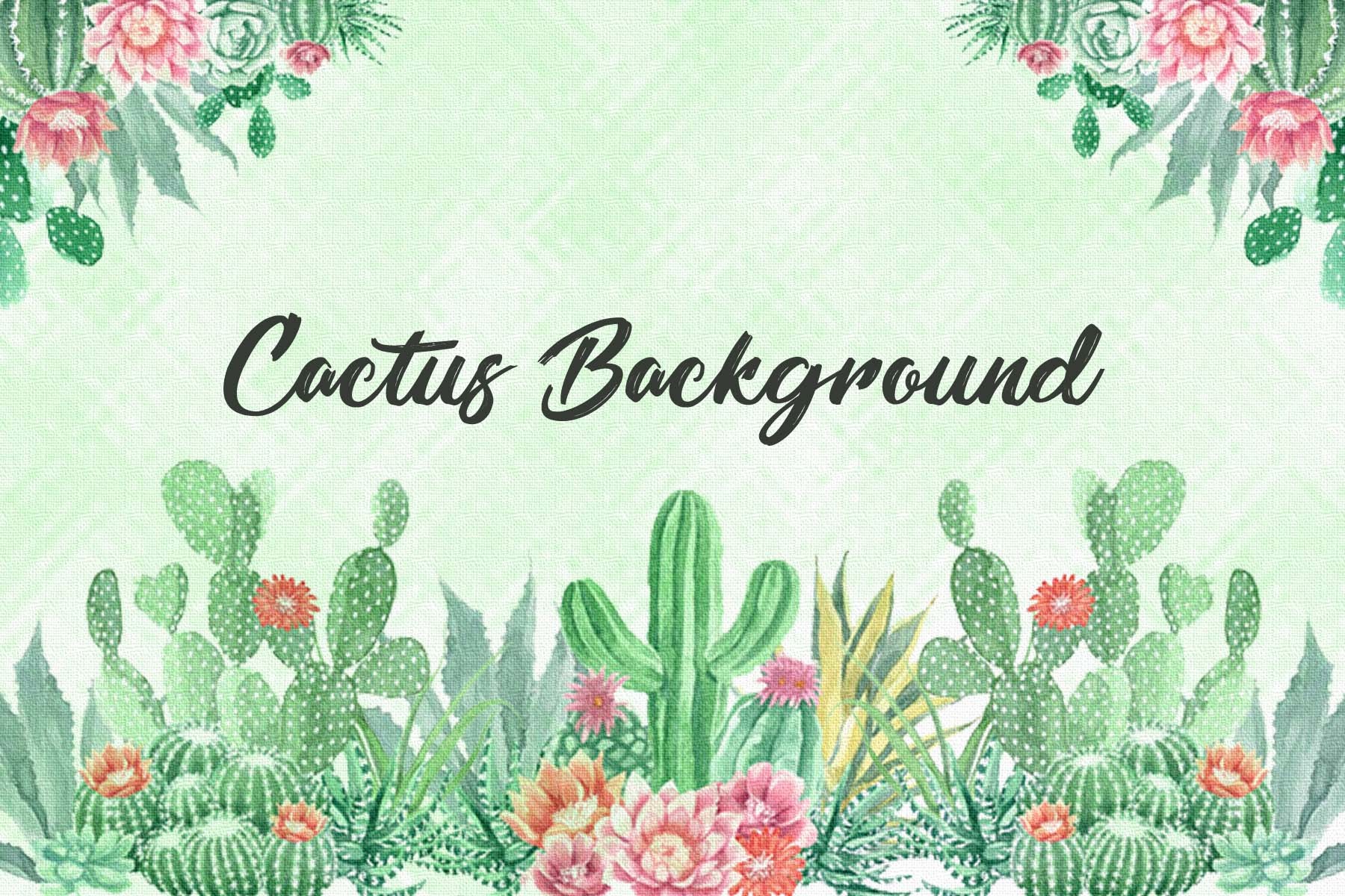 Cactus Background Graphic by widyaav  Creative Fabrica