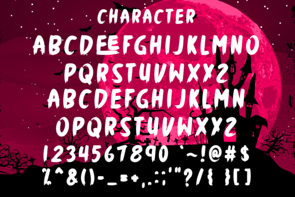 Halloween Queen Font PNG with transparent background - Preview 3
