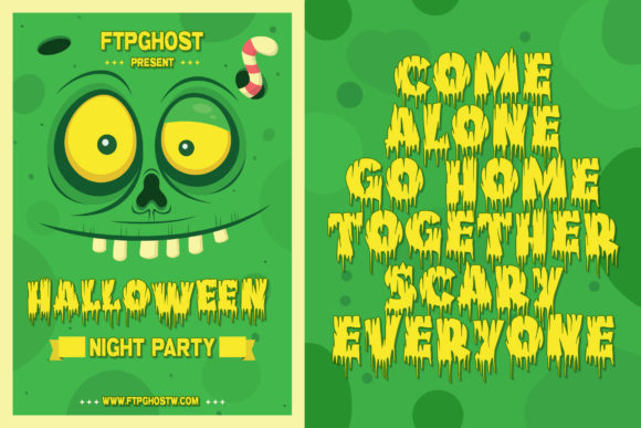 Hello Zombie Font PNG with transparent background - Preview 1