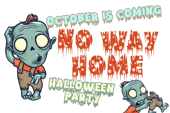 Hello Zombie Font PNG with transparent background - Preview 2
