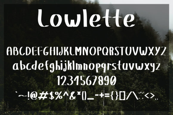 Lowlette Font PNG with transparent background - Preview 4