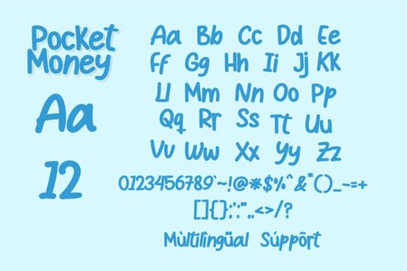 Pocket Money Font PNG with transparent background - Preview 3