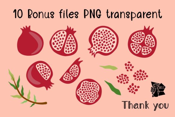 Pomegranate Font PNG with transparent background - Preview 4