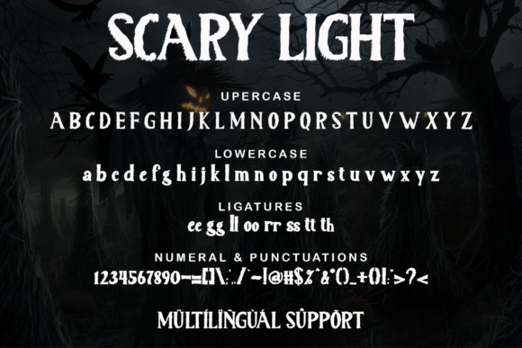 Scary Light Font PNG with transparent background - Preview 5