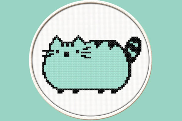 Fat Cat - PDF Cross Stitch Pattern