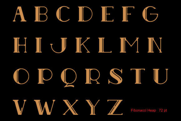 Fibonacci Heap Font - Preview 2