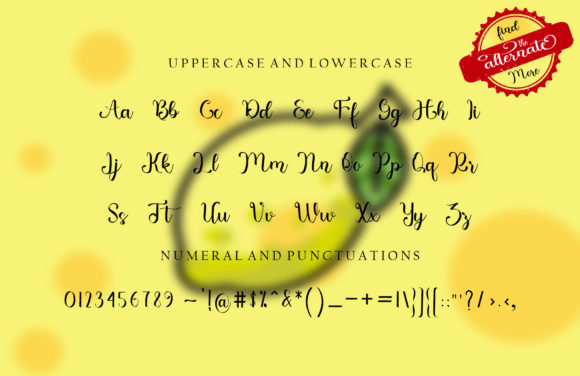 Lemonilo Font PNG with transparent background - Preview 4