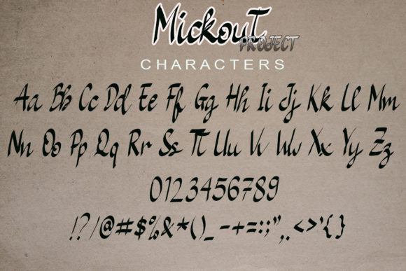 Mickout Project Font PNG with transparent background - Preview 4