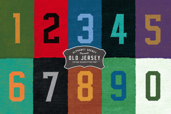 Old Jersey Font PNG with transparent background - Preview 2