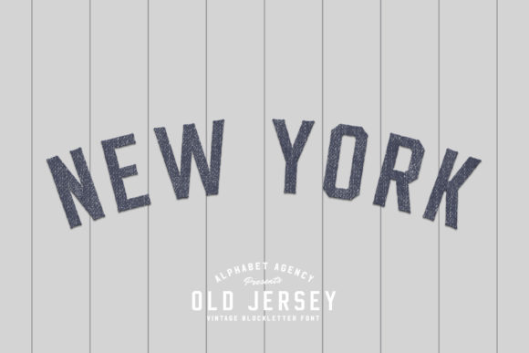 Old Jersey Font PNG with transparent background - Preview 4