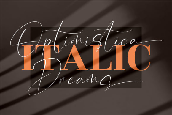 Optimistica Dreams Font PNG with transparent background - Preview 1
