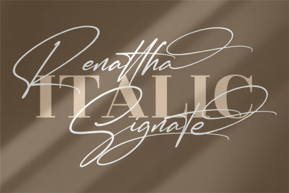 Renattha Signate Font PNG with transparent background - Preview 1