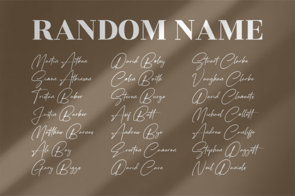 Renattha Signate Font PNG with transparent background - Preview 3