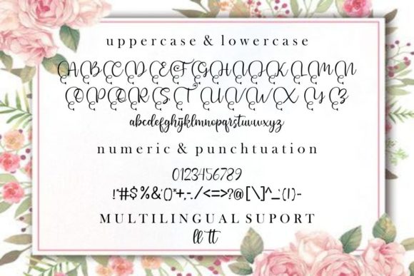 Romantic Fantasy Font PNG with transparent background - Preview 4