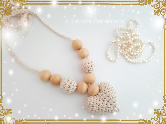Crochet Pattern Heart Necklace