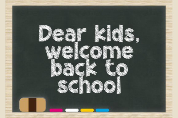 School and Chalk Font PNG with transparent background - Preview 1