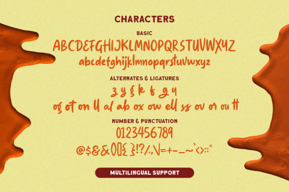 Slime Yogurt Font PNG with transparent background - Preview 5