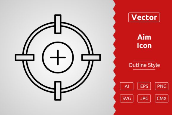 Vector Aim Outline Icon Graphic by Muhammad Atiq · Creative Fabrica