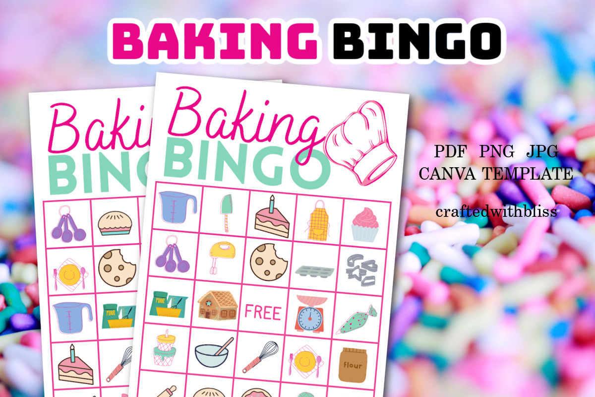 Baking BINGO Game for Kids (20 Cards)