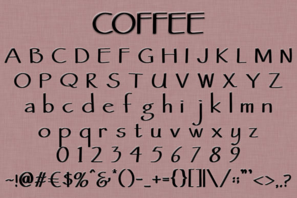 Coffee Font - Preview 1