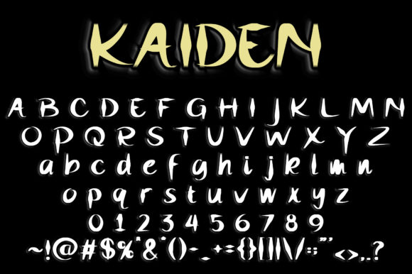 Kaiden Font PNG with transparent background - Preview 1