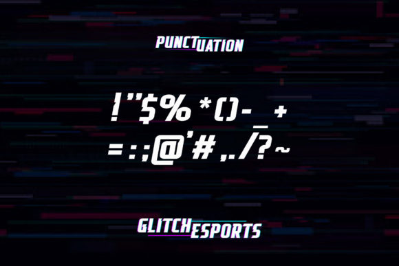 Glitch Esports Font - Preview 2