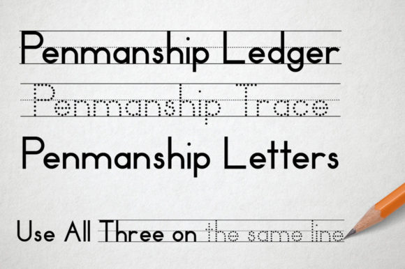 Penmanship Family Font PNG with transparent background - Preview 1