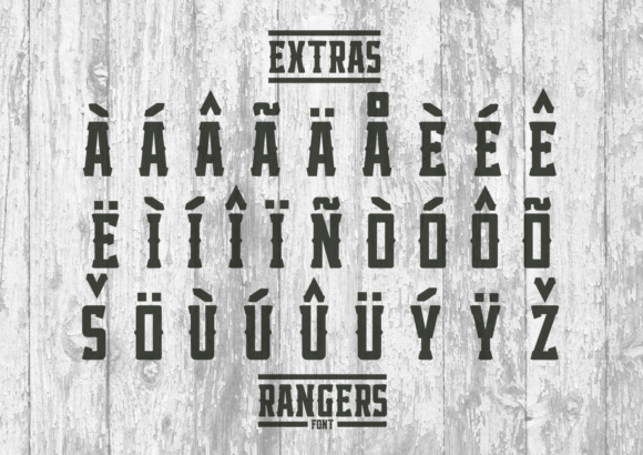 Rangers Font PNG with transparent background - Preview 1