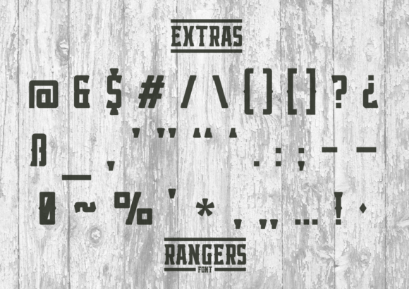 Rangers Font PNG with transparent background - Preview 2