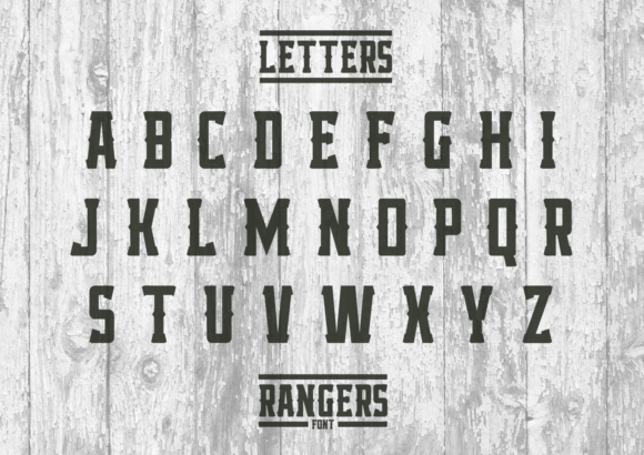 Rangers Font PNG with transparent background - Preview 3