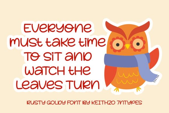 Rusty Goldy Font PNG with transparent background - Preview 3