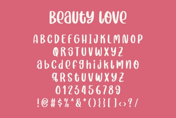 Beauty Love Font - Preview 3