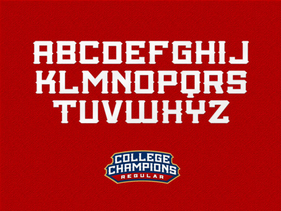 College Championship Font PNG with transparent background - Preview 2