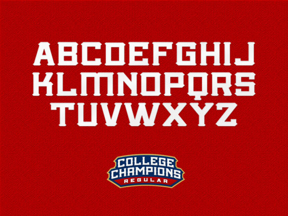 College Championship Font PNG with transparent background - Preview 3