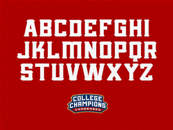 College Championship Font PNG with transparent background - Preview 5