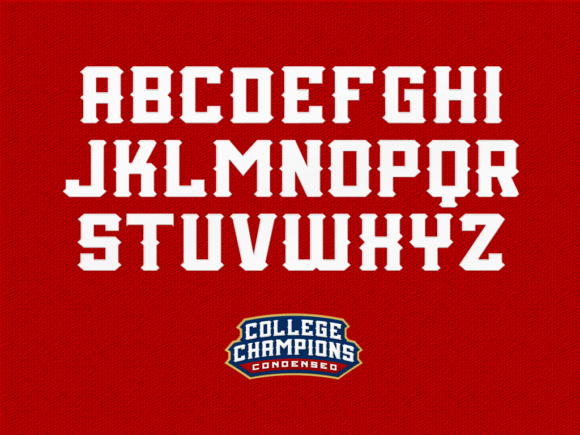 College Championship Font PNG with transparent background - Preview 6