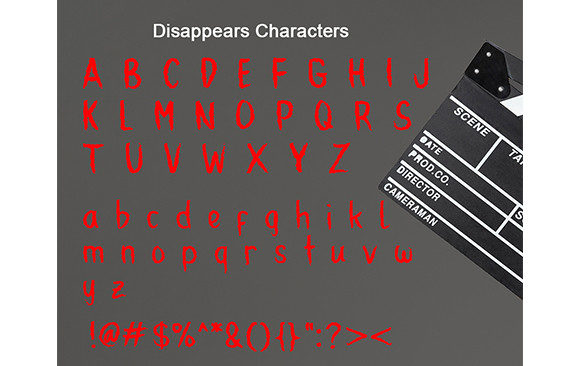 Disappears Font PNG with transparent background - Preview 1