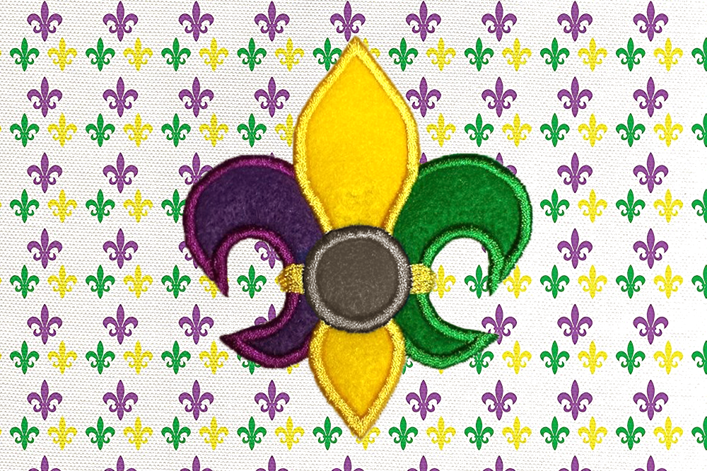 Fleur De Lis and Monogram Circle