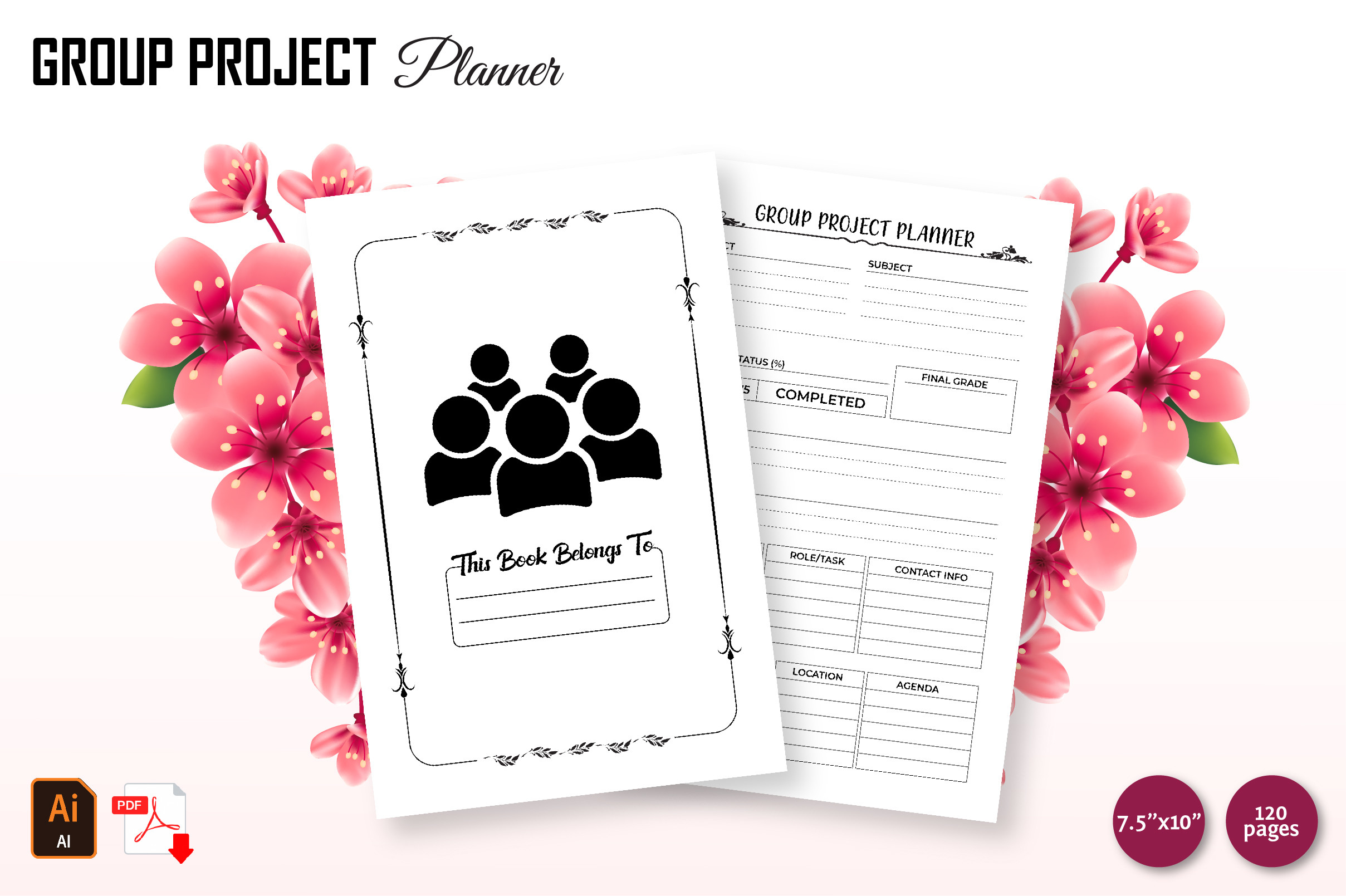 GROUP PROJECT PLANNER - KDP Interior Graphic by graphicsCave021 ...
