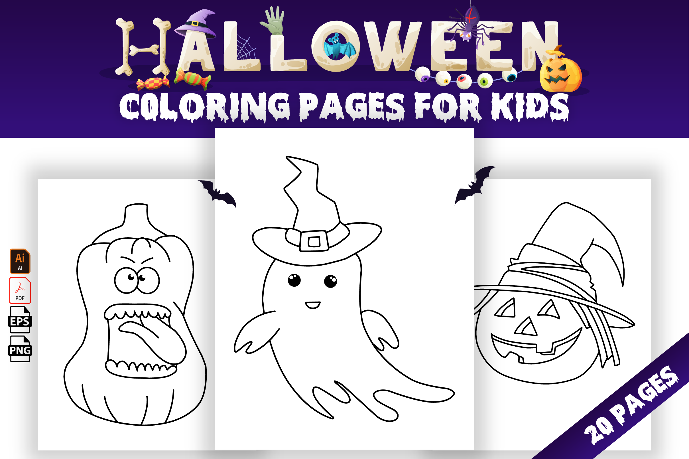 Halloween Coloring Pages for Kids - Kdp Graphic by KDP_ Queen ...