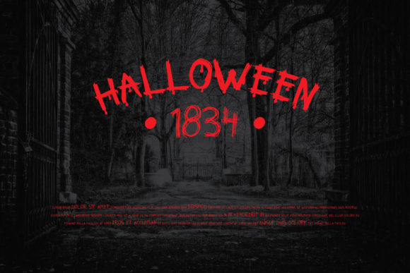 Horror 666 Font PNG with transparent background - Preview 2