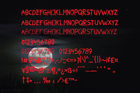 Horror 666 Font PNG with transparent background - Preview 6
