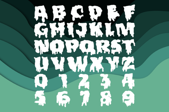 Melt Zombie Duo Font PNG with transparent background - Preview 1