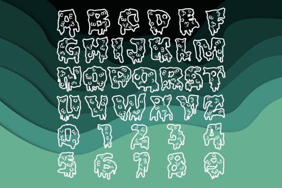 Melt Zombie Duo Font PNG with transparent background - Preview 2