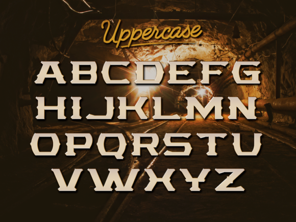 Miners Font PNG with transparent background - Preview 1