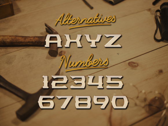 Miners Font PNG with transparent background - Preview 2