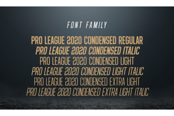 Pro League 2020 Font font preview - 1