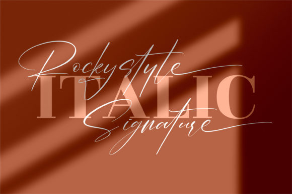Rockystyle Signature Font PNG with transparent background - Preview 1